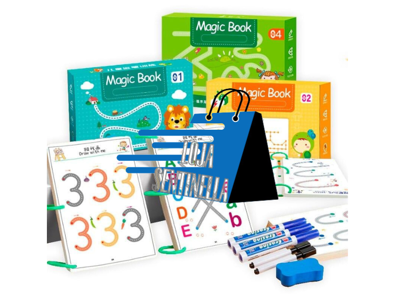 Caderno de Traço e Desenho Infantil MAGICBOOK