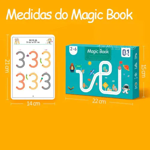 Caderno de Traço e Desenho Infantil MAGICBOOK