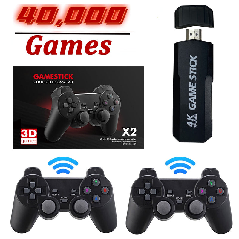 Super Game Stick Retrô - 40.000 jogos + 2 Controles